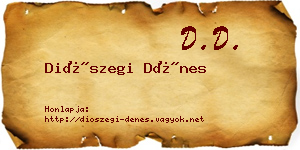 Diószegi Dénes névjegykártya